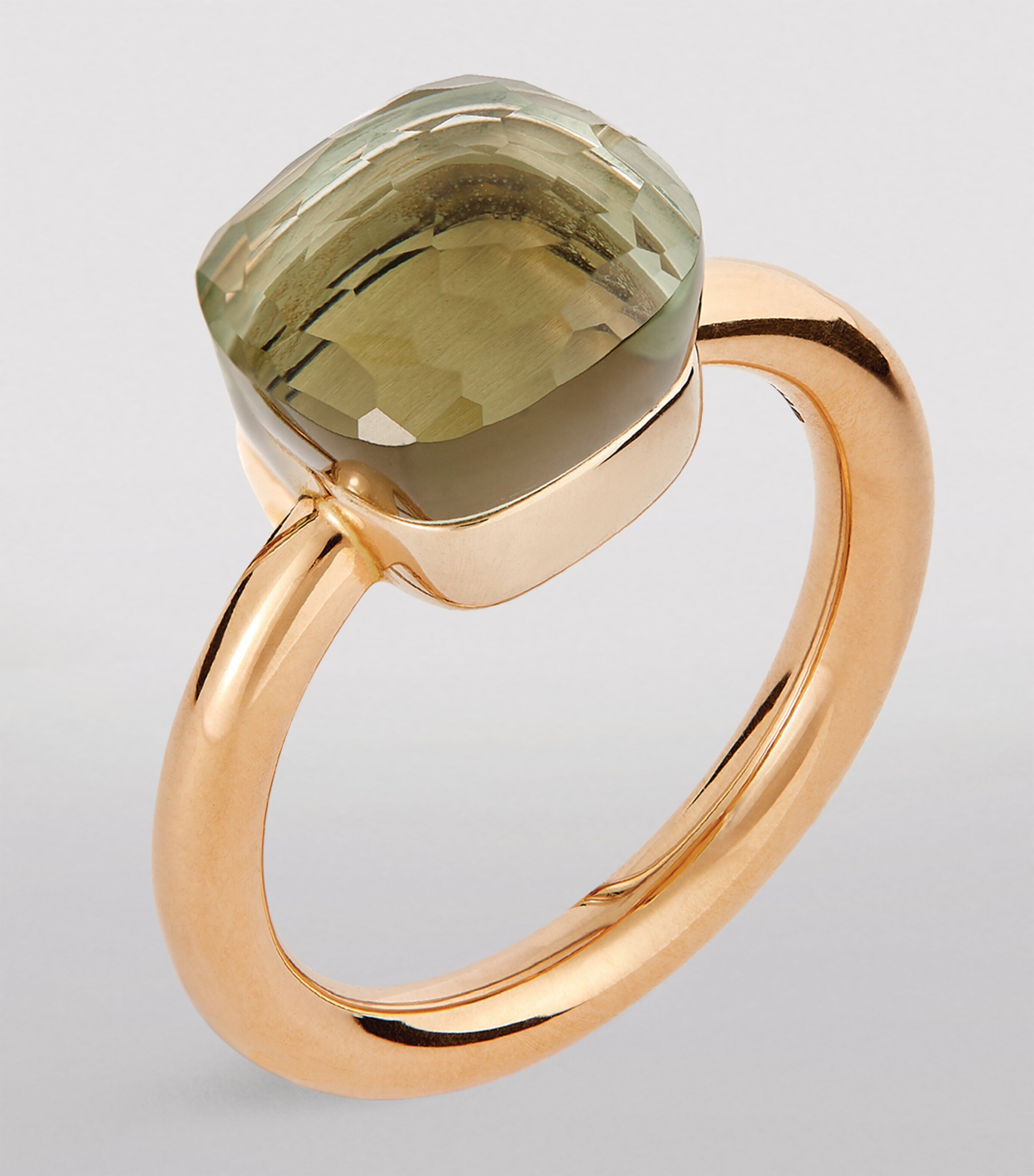 Mixed Gold and Prasiolite Nudo Classic Ring