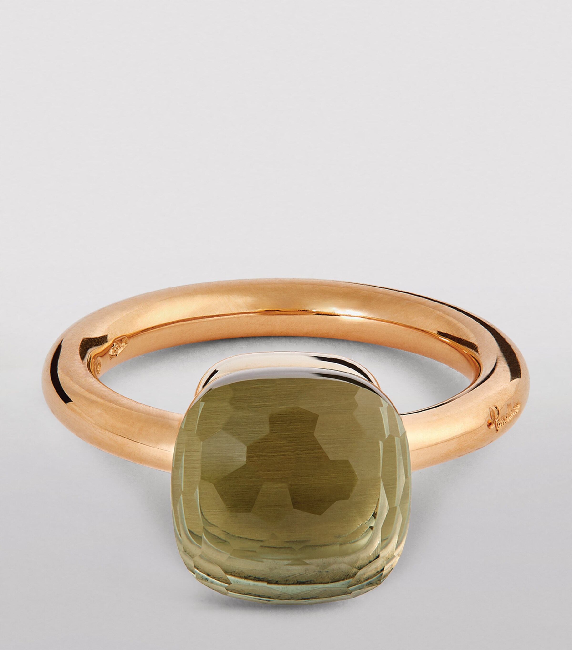 Mixed Gold and Prasiolite Nudo Classic Ring