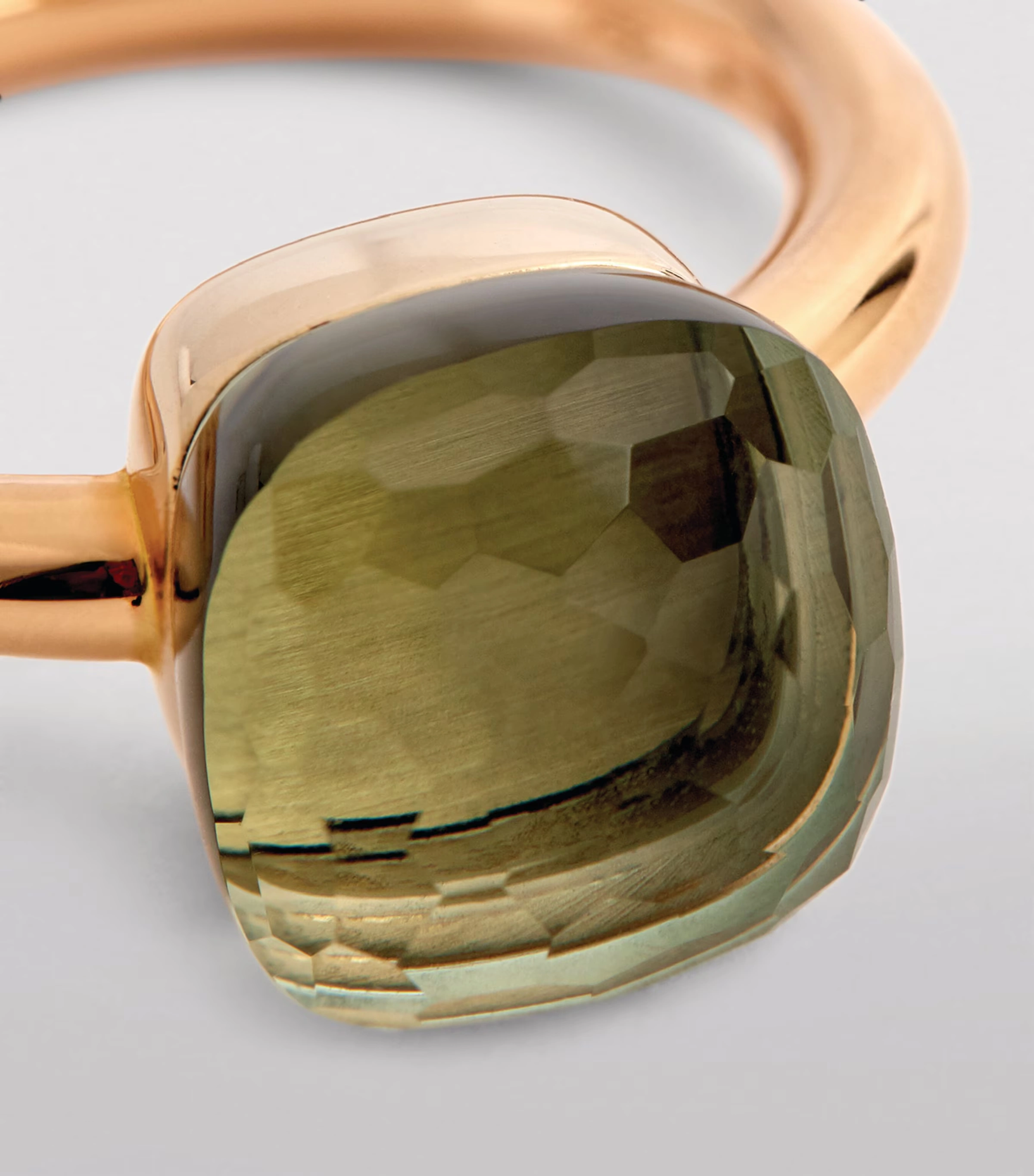 Mixed Gold and Prasiolite Nudo Classic Ring