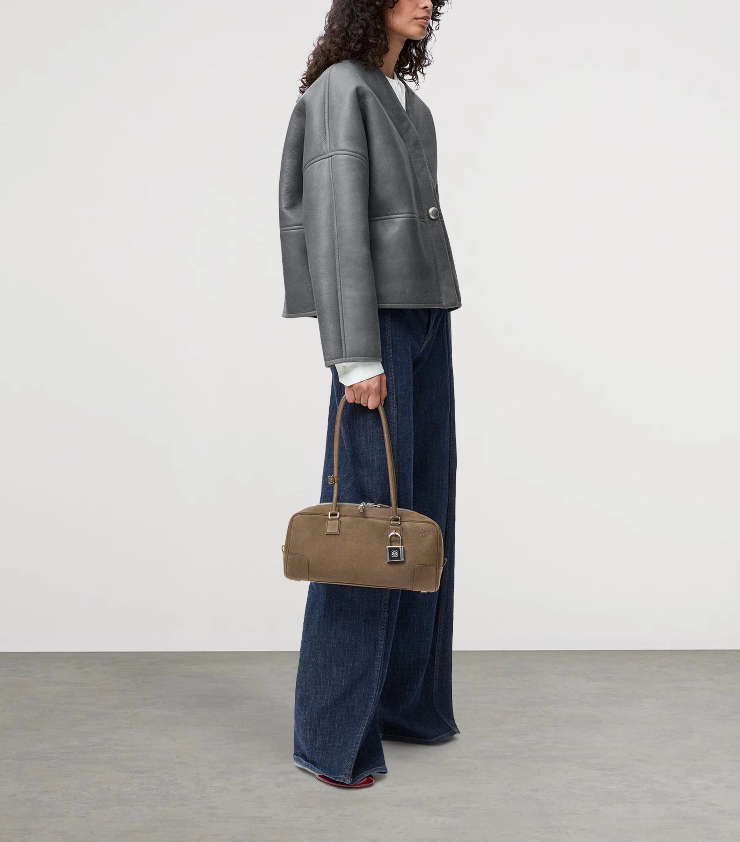 Lambskin Shearling-Lined Pebble Jacket