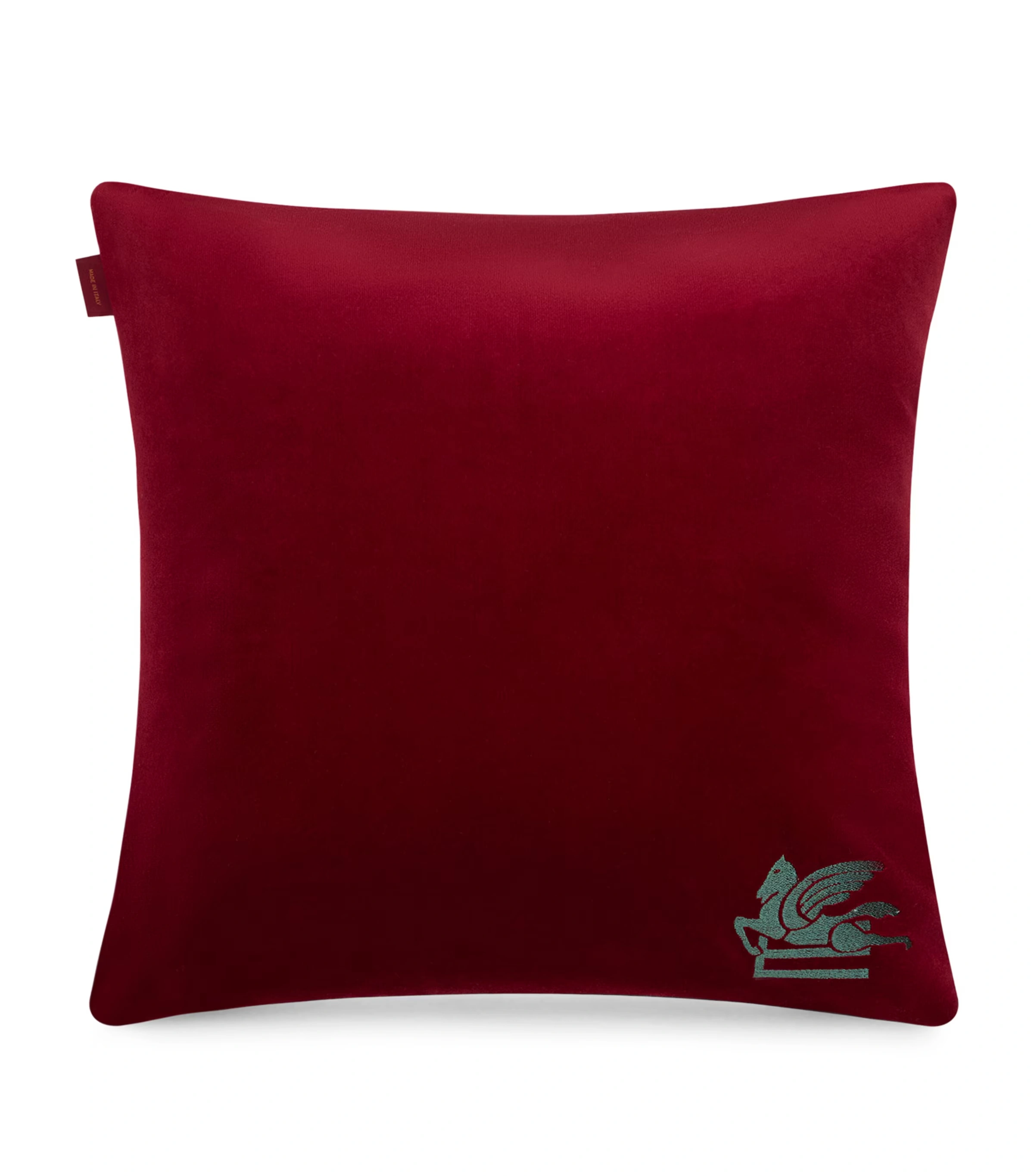 Wool-Blend Embroidered Paisley-Trim Cushion (45cm)