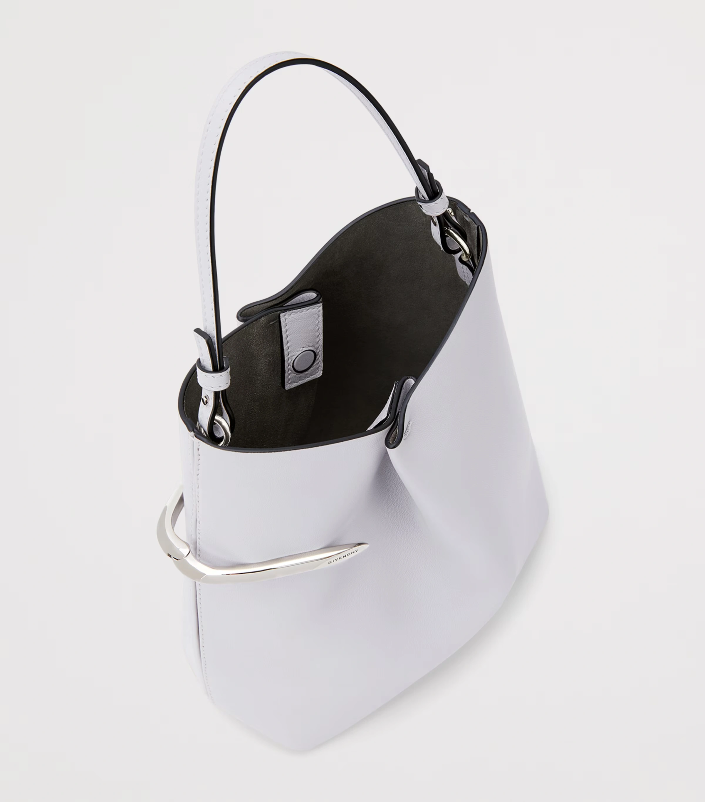 Lambskin Pinch Me Pouch Top-Handle Bag