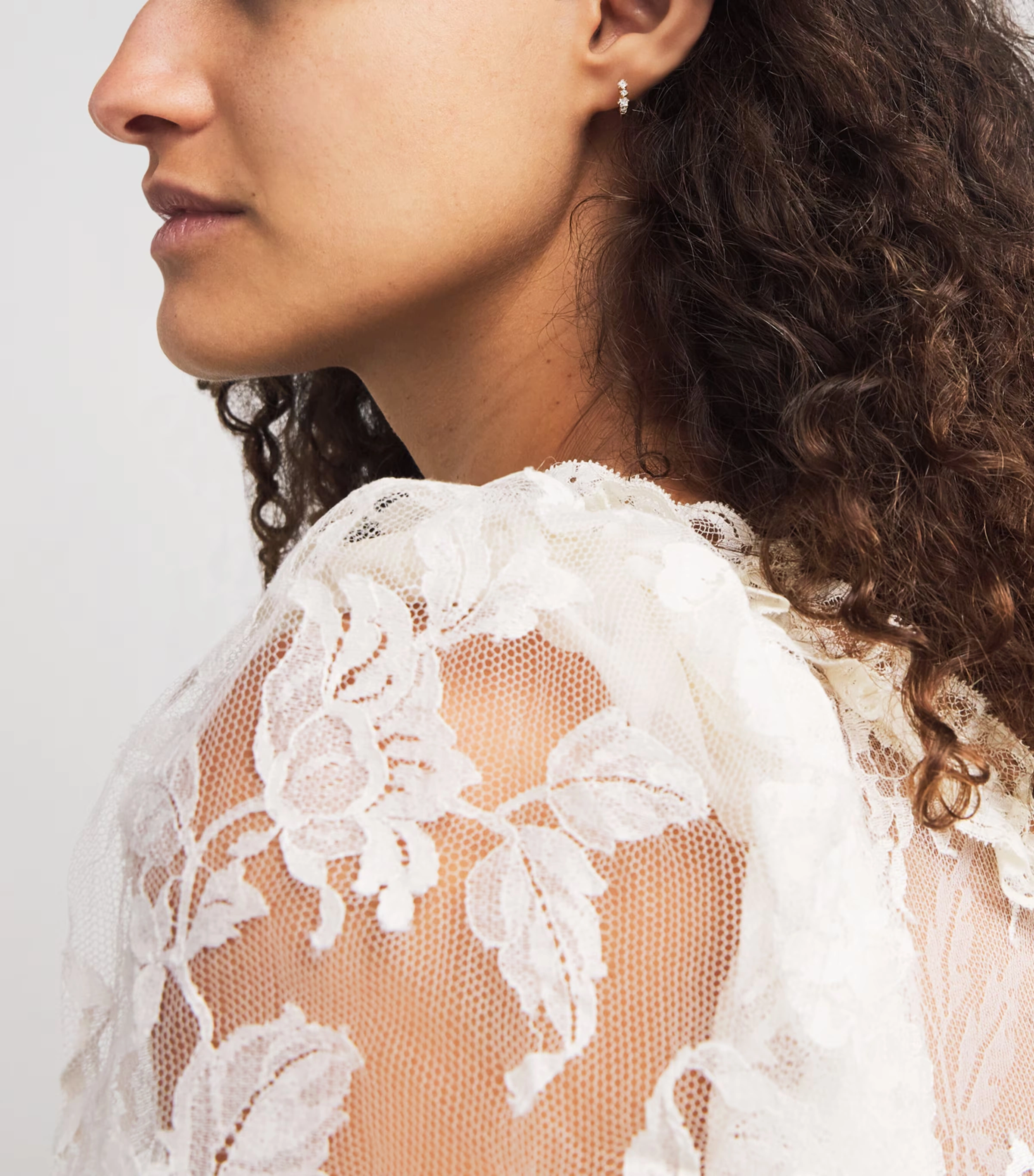 Yellow Gold and Diamond Princess Huggie Earrings