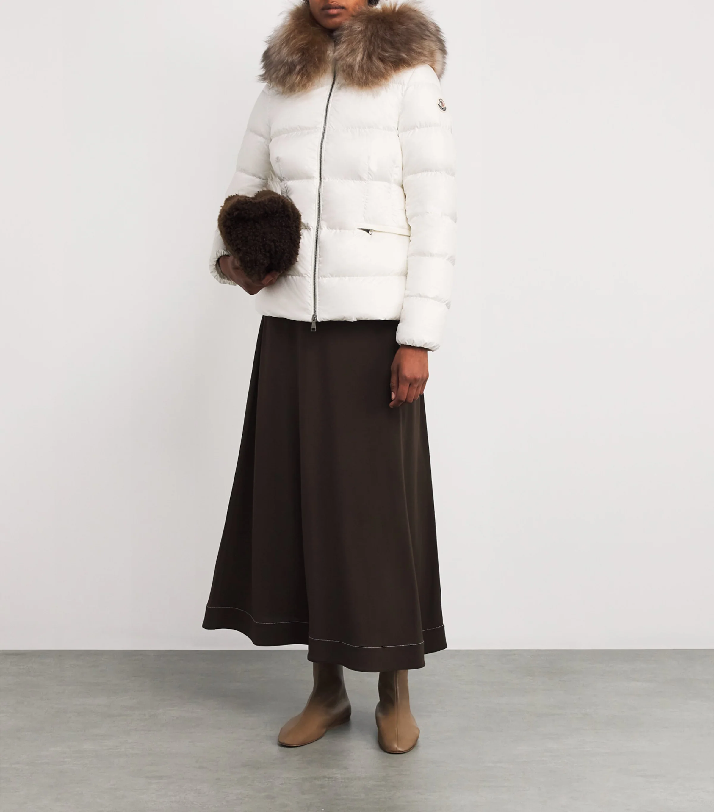 Shearling-Trim Boed Puffer Jacket