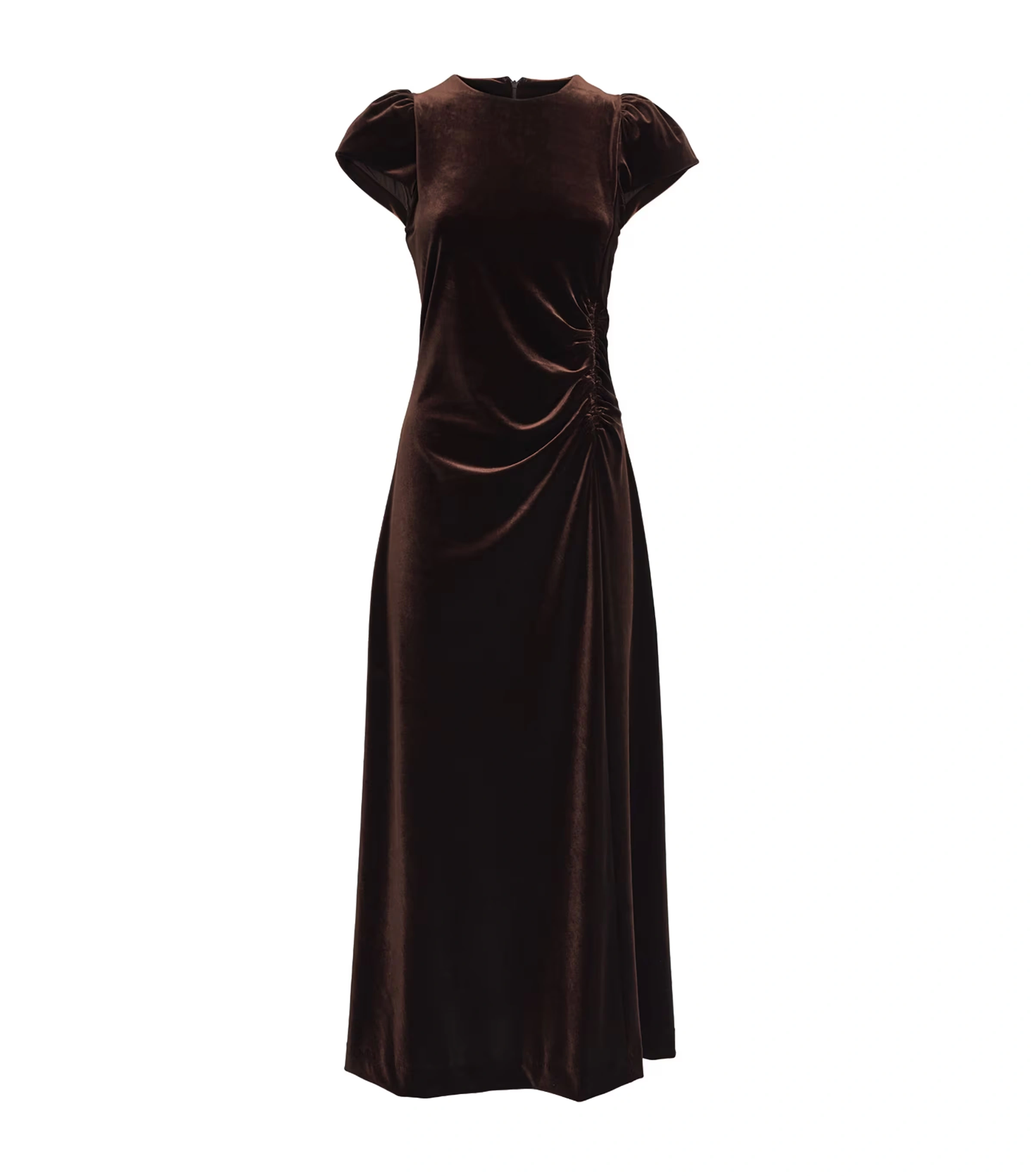 Velour Draped Maxi Dress
