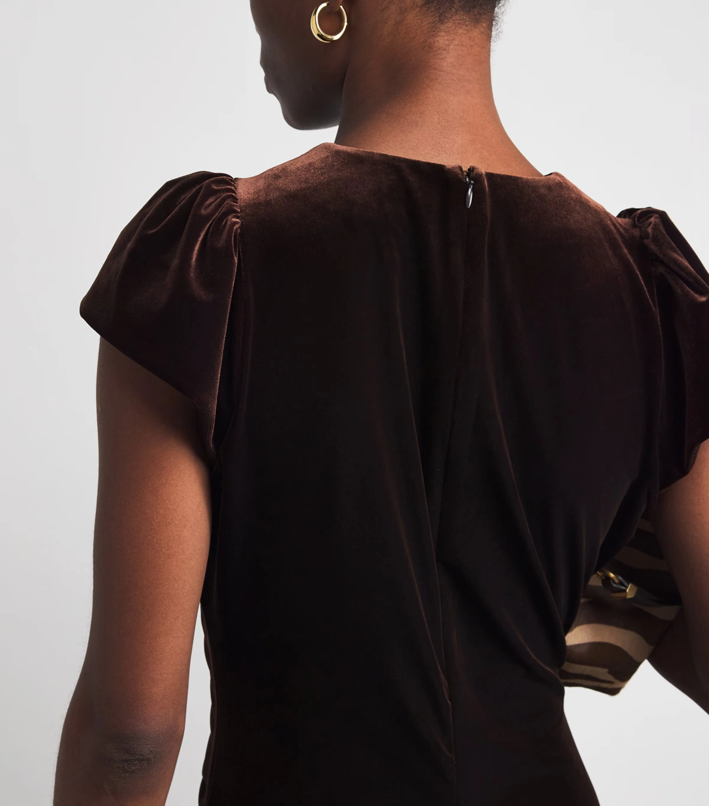 Velour Draped Maxi Dress 4 Velour Draped Maxi Dress