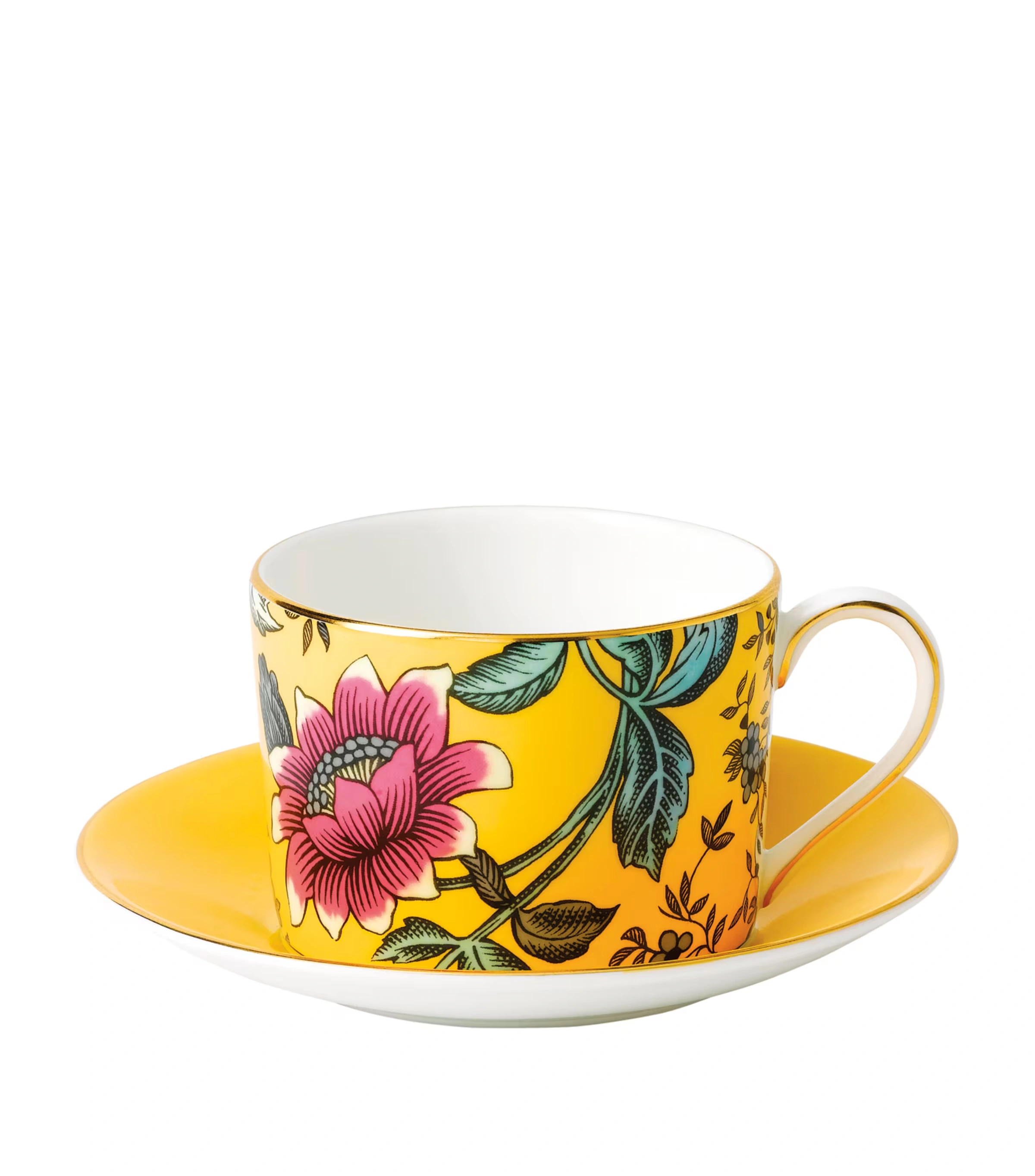 Wonderlust Yellow Tonquin Teacup and Saucer